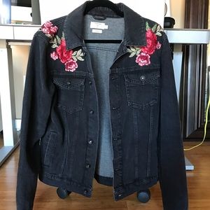Jean floral print jacket